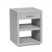Livia Small Bedside Chest, Light Grey