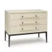 Burton 3 Drawer Bedside - Parchment