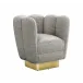 Gallery Swivel Chair Brass, Feather