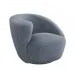 Carlisle Left Swivel Chair, Azure