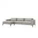 Izzy Left Chaise Sectional, Grey