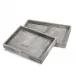 Nadine Set of Two Rectangular Hide Trays