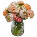 Denali Vase With Peach Ranunculus