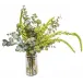 Iron/Glass With Mix Green Foliage