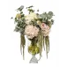 Blush Hydrangea/Ranunculus In Glass Urn With Faux Water