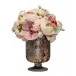Blush Ranunculus/Orchids In Antique Glass Cup