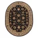 MY03 Mythos Selene Jet Black/Fog  8 x 10 Oval Rug