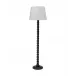 Barley Twist Floor Lamp, Black Metal