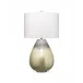 Damsle Glass Table Lamp, Silver