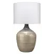Damsle Glass Table Lamp, Silver