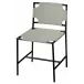 Asher Leather Dining Chair, Grey