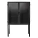 Chauncey Wide Curio Bar Iron Cabinet