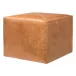 Buff Leather Ottoman, Large