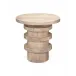 Revolve Wood Side Table, Cream