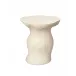 Sculpt Cream White Side Table