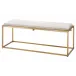 Shelby Hide Bench, White