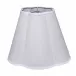 Scalloped 100% White Linen Shade, Large