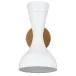 Pisa Wall Sconce, White Lacquer and Antique Brass Metal