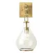 Tear Drop Hanging Wall Sconce, Clear Glass and Antique Brass