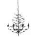 Blooming Iron Chandelier, Black