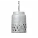 Perforated Long Ceramic 1-Light Pendant, Grey