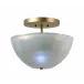 Vapor Glass Bowl Semi-Flush Mount, Grey