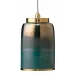 Vapor Metallic Glass Pendant, Aqua