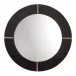 Round Cross Stitch Mirror, Espresso Hide