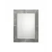 Cross Stitch Rectangle Hide Mirror, Grey