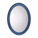 Valley Raffia Oval Wall Mirror, Indigo