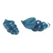 Ariel Blown Glass Decorative Shells, Blue