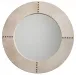 Round Cross Stitch Mirror, White Hide