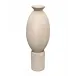 Elavated Ceramic Decorative Vase, Off White