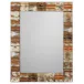 Medium Rectangular Mirror in Natural Faux Horn