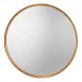 Refined Iron Round Mirror, Gold