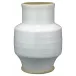 Solstice Ceramic Vase White and Natural Ceramic