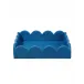 Wonderland Scalloped Tray - Indigo, Small