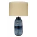Batik Ceramic Table Lamp Blue and Cream - Large