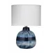 Batik Ceramic Table Lamp Blue and White - Small