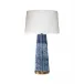 Pleated Ceramic Table Lamp, Blue