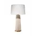 Pleated Ceramic Table Lamp, Cream