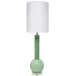 Studio Table Lamp, Leaf Green Glass With Tall Thin Drum Shade, Green