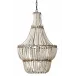 Blanca Wood Beaded 1-Light Chandelier