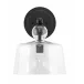 Hudson Glass Wall Sconce, Black