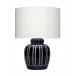 Arthur Ceramid Table Lamp, Navy Blue