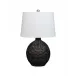 Cape Rattan Table Lamp, Black