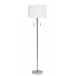 Lincoln 2-Light Metal Floor Lamp, Silver