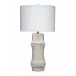 Rail Polyresin Table Lamp, White