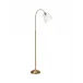 Swan Iron and Glass Floor Lamp, Brass