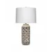 Flora Resin Table Lamp, White Wash